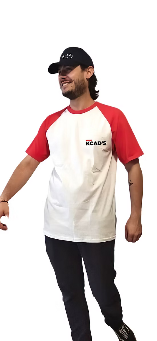 T-shirt bi-color Rouge/Blanc KCAD'S