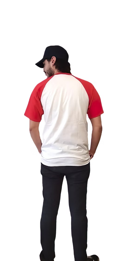 T-shirt bi-color Rouge/Blanc KCAD'S