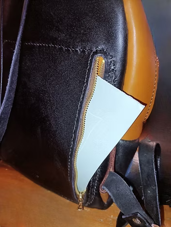 Sac à dos en cuir Français