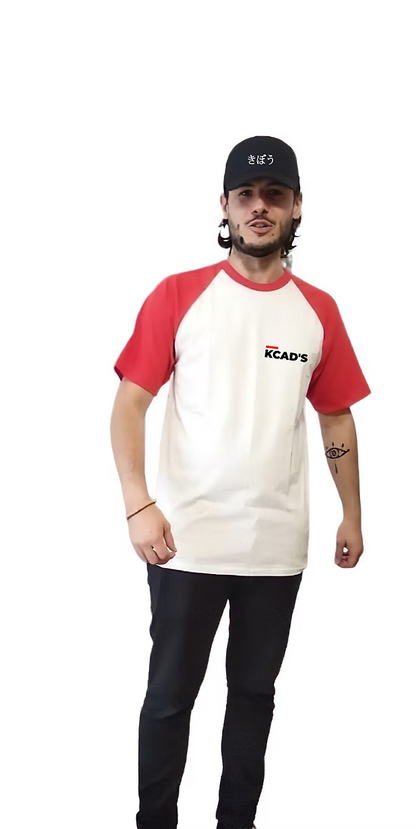 T-shirt bi-color Rouge/Blanc KCAD'S