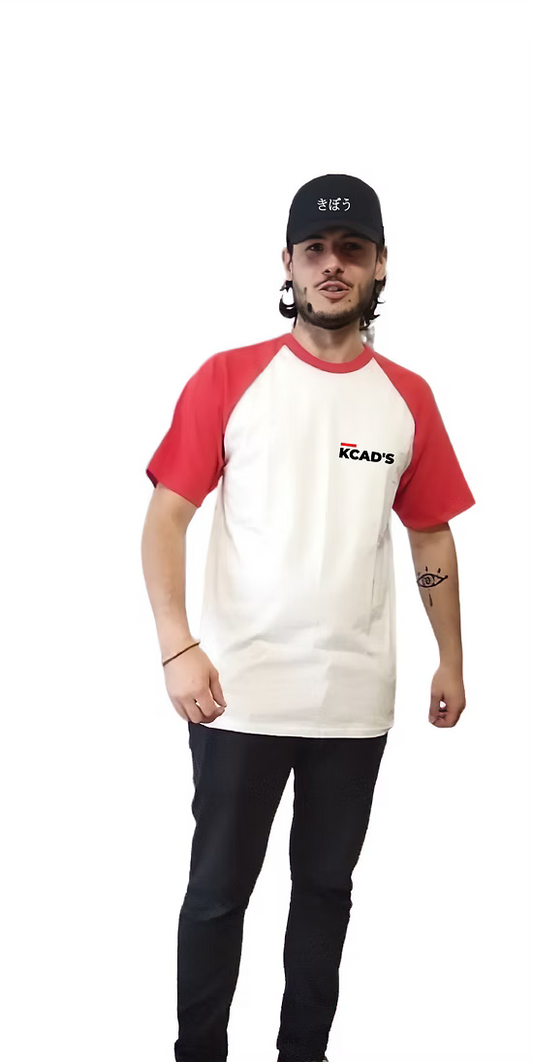 T-shirt bi-color Rouge/Blanc KCAD'S
