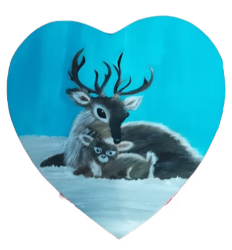 Biche dans la neige