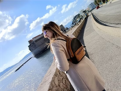 Sac à dos en cuir Français