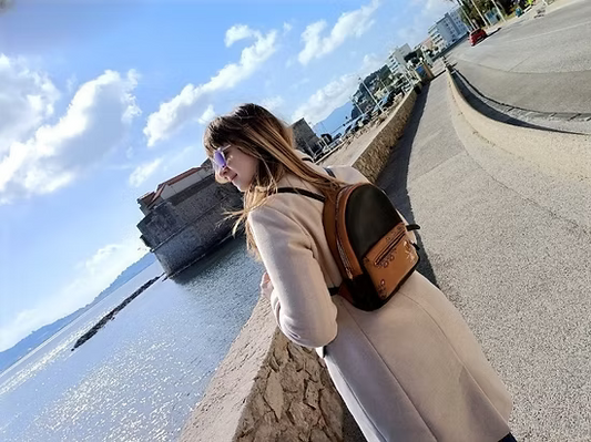 Sac à dos en cuir Français