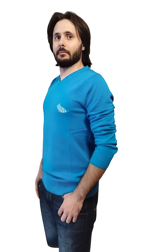 Pull col V unisexe